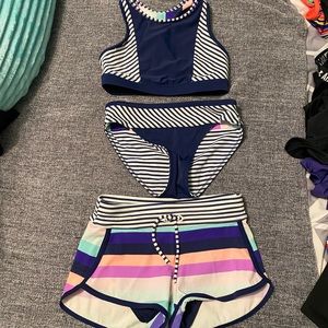 Athleta Girls Swim Suit set